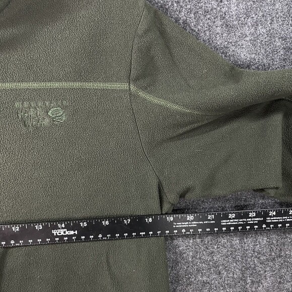 Mountain Hardwear Sweatshirt Men’s Medium Green Fleece Microchill 1/4 Zip Jacket - Picture 5 of 8